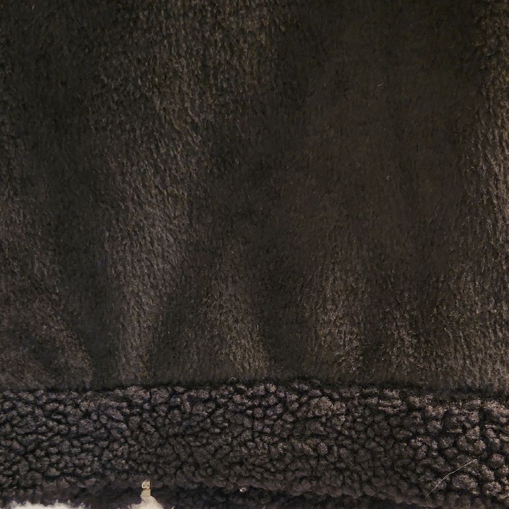 J.Crew Sherpa Trimmed Cropped Bomber Faux Shearling Jacket Black size S - Picture 4 of 13
